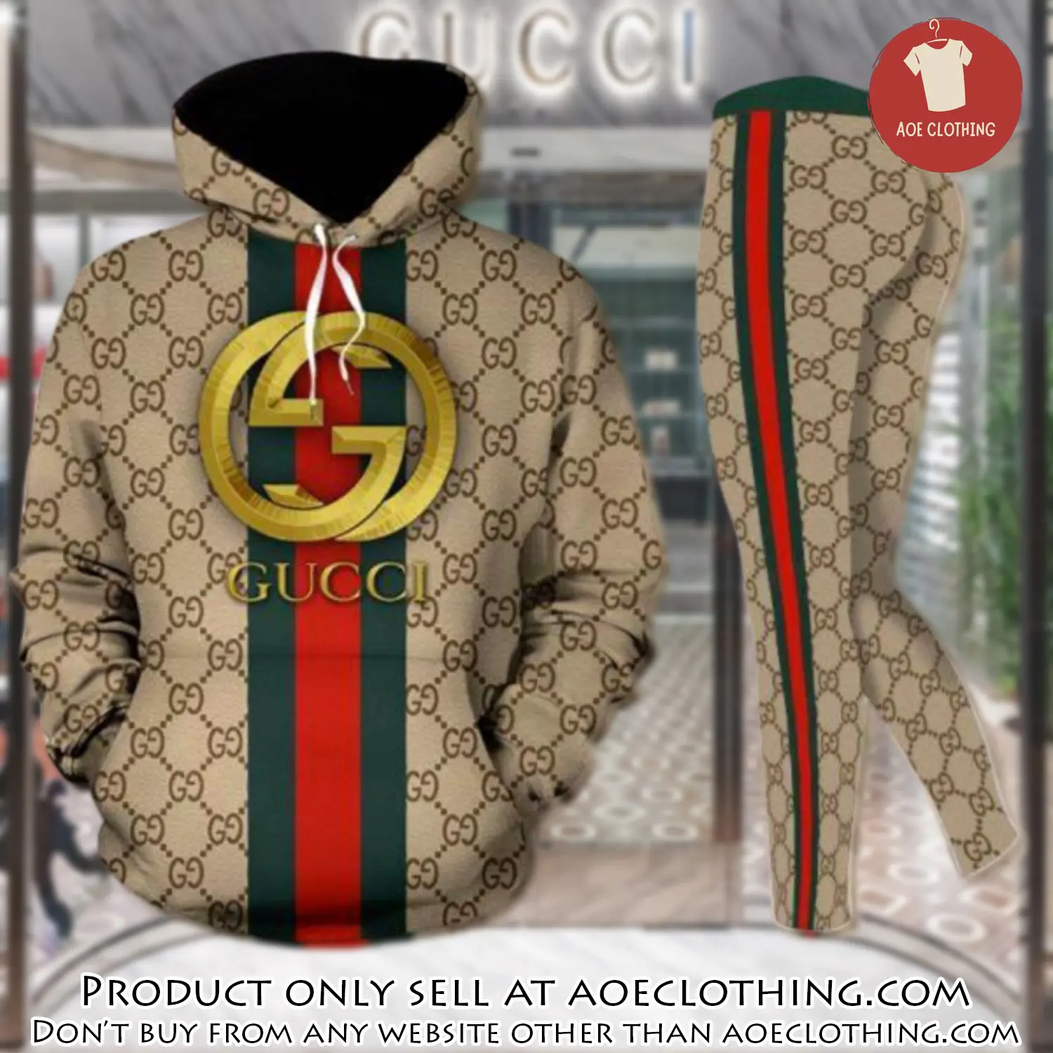 Gucci stripe hoodie legging set luxury for women xzt aoe1422679